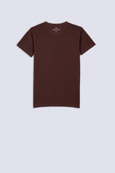 Brown Men's Textured T-Shirt